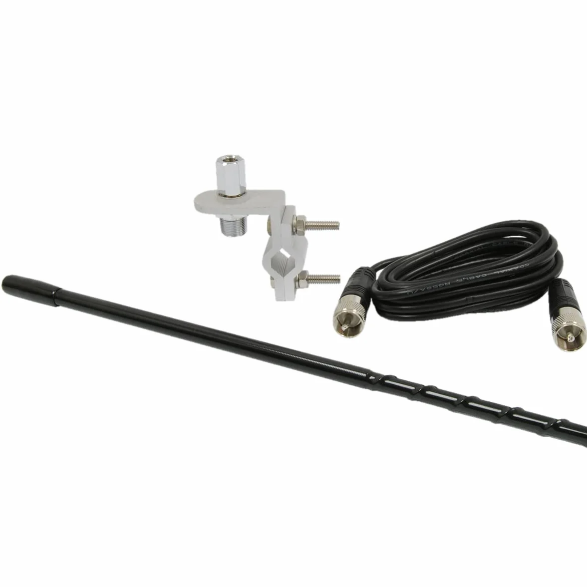 RoadPro RP-83B seria standardowa czarny 7,5 cm lustrzany montaż z włókna szklanego zestaw anteny CB