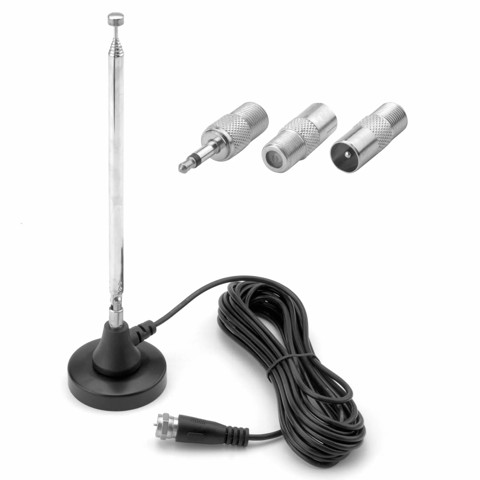 Antena radiowa DAB FM teleskopowa z podstawą magnetyczną kabel 3 m 75 omów DAB+