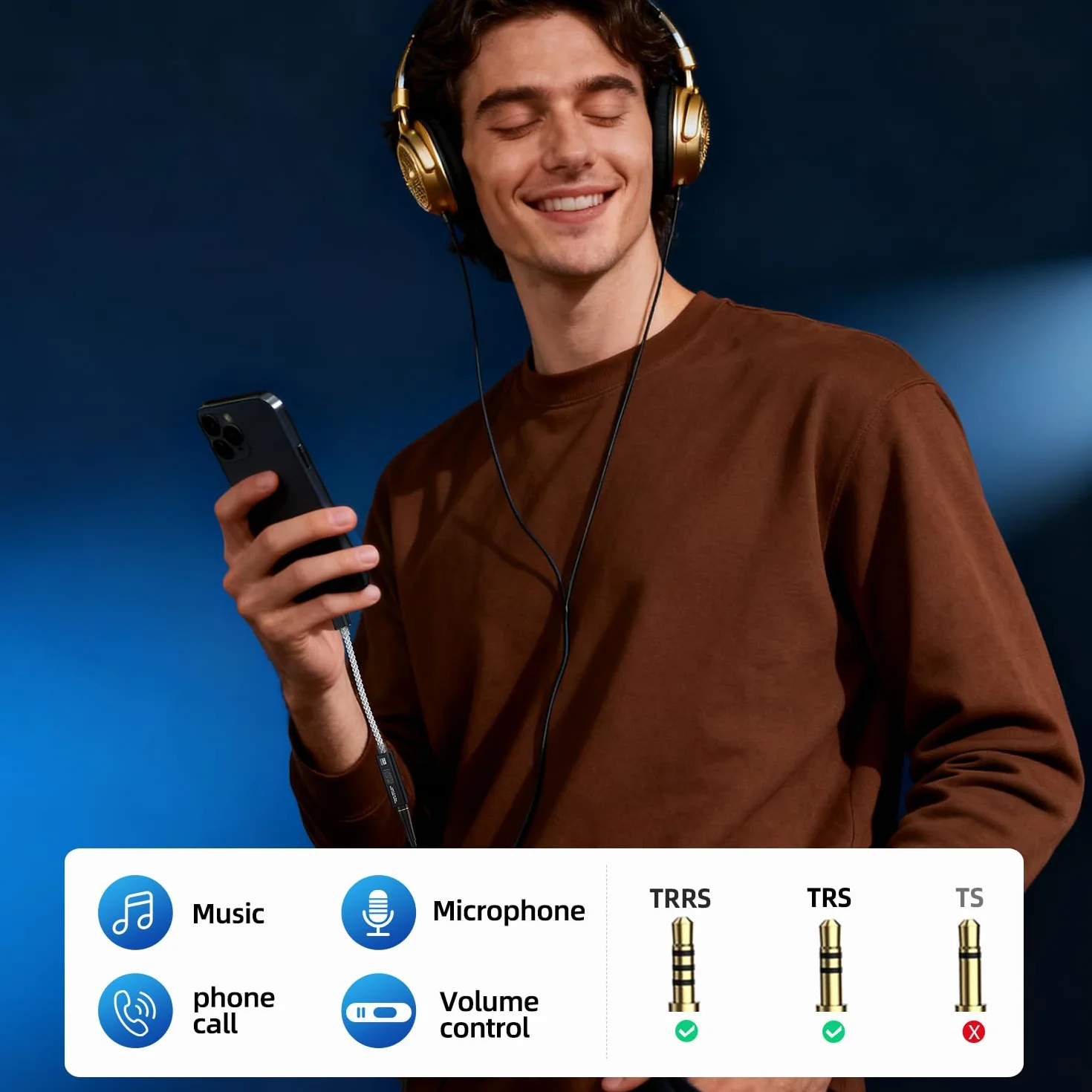 Adapter słuchawkowy USB C na 3,5 mm DAC z podwójnym chipem CX31993 i MAX97220, przenośny wzmacniacz dekodowania Hi-Res 32-bitowy/384 kHz z posrebrzanym kablem OCC do słuchawek iPhone, Android, Mac