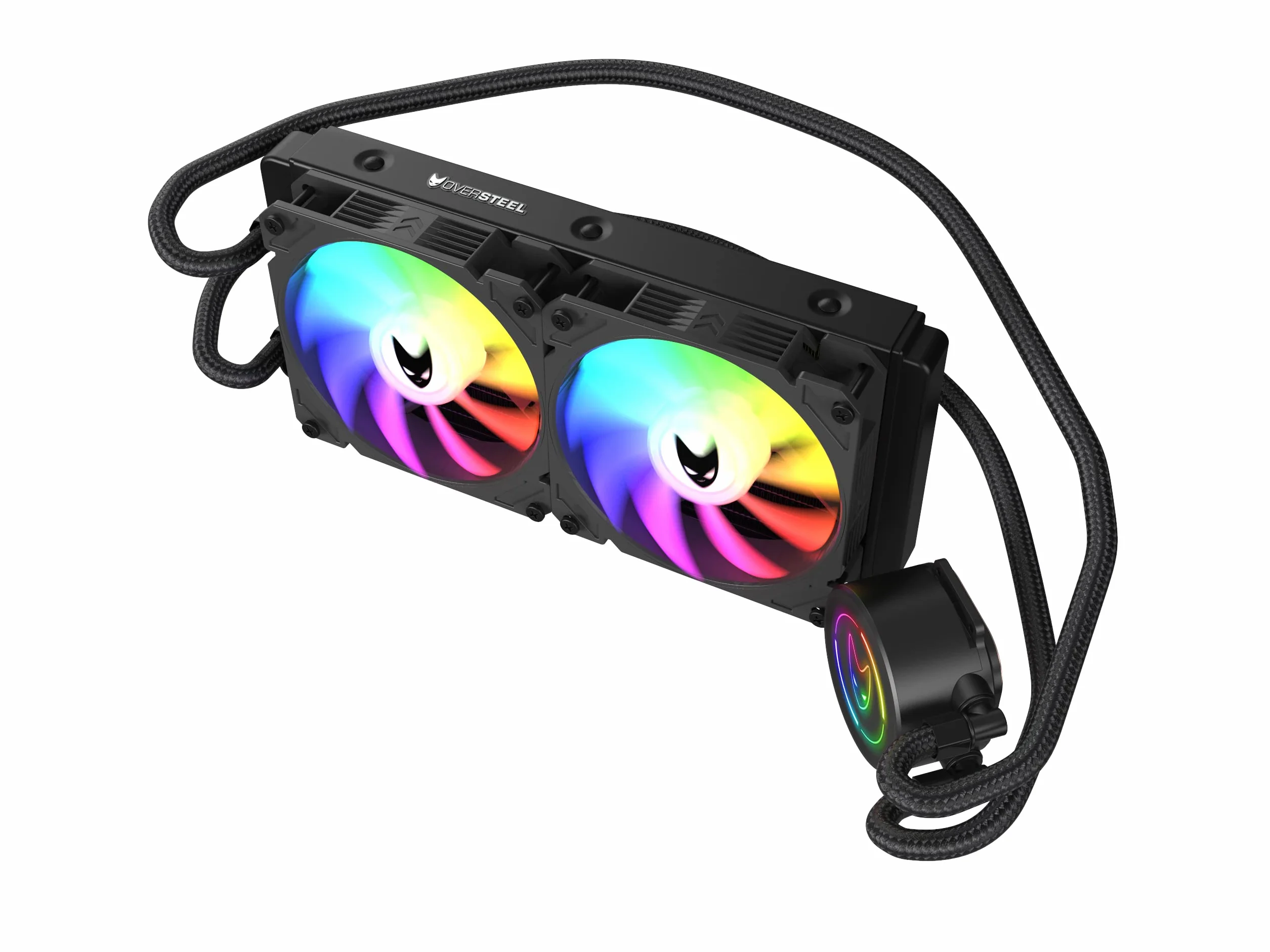 Oversteel ZIRCON Liquid Cooling 240mm, System All-in-one z 3-stopniową instalacją, Zoptymalizowany transfer ciepła, Kompatybilny z Intel i AMD AM4, Kolor Czarny