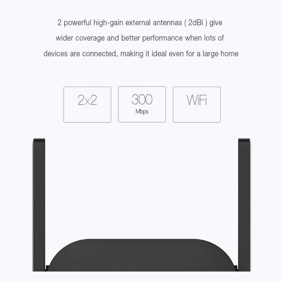 Xiaomi WiFi Extender Pro 300 Mbps wzmacniacz WiFi, z wtyczką, 300 Mb/s, 2,4 GHz