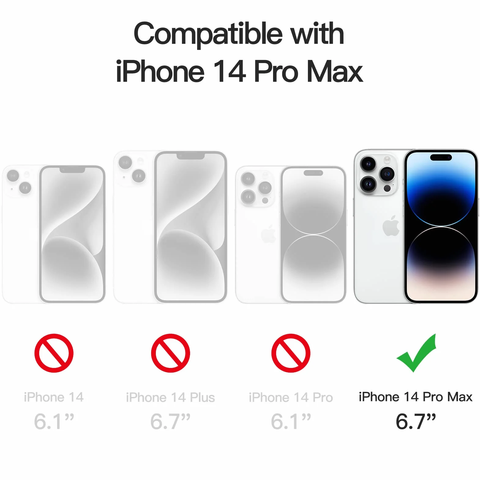 JETech Magnetyczna Etui dla iPhone 14 Pro Max 6,7 Cala Kompatybilny z MagSafe Bezprzewodowy Ładowanie, Antywstrząsowy Phone Bumper Case, Przezroczysty Tył, Odporny na Zarysowania (Przezroczyste)