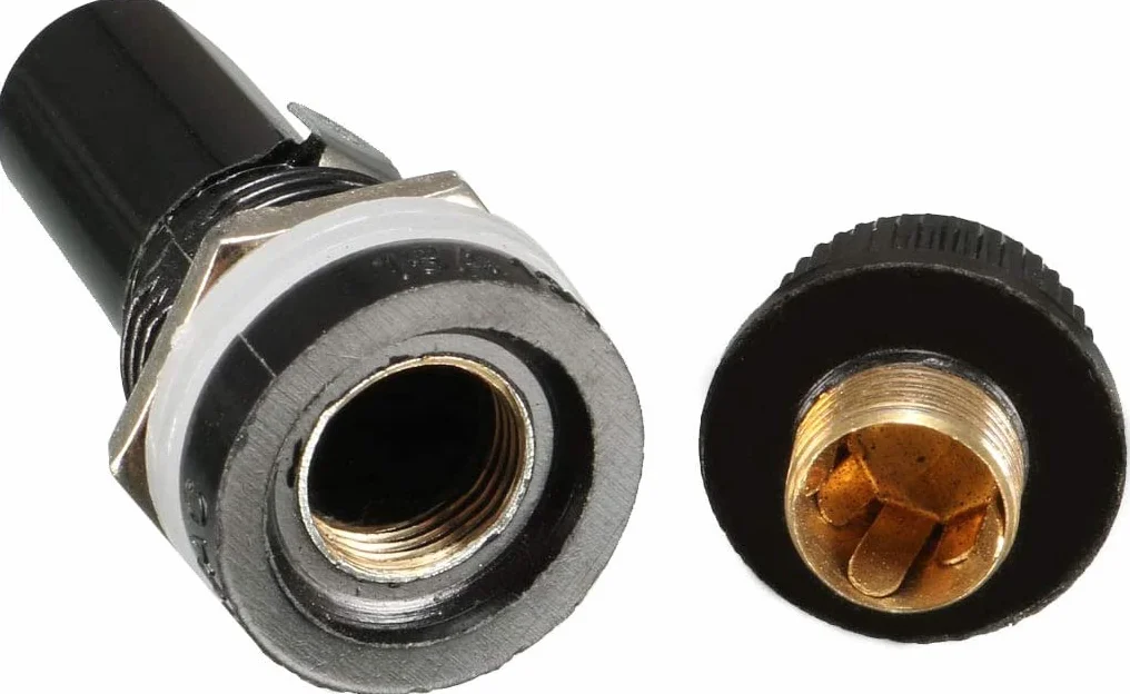Gebildet Uchwyt Bezpiecznika 5 x 20mm AC 10A 250V Czarny z Zakrętką Śrubową