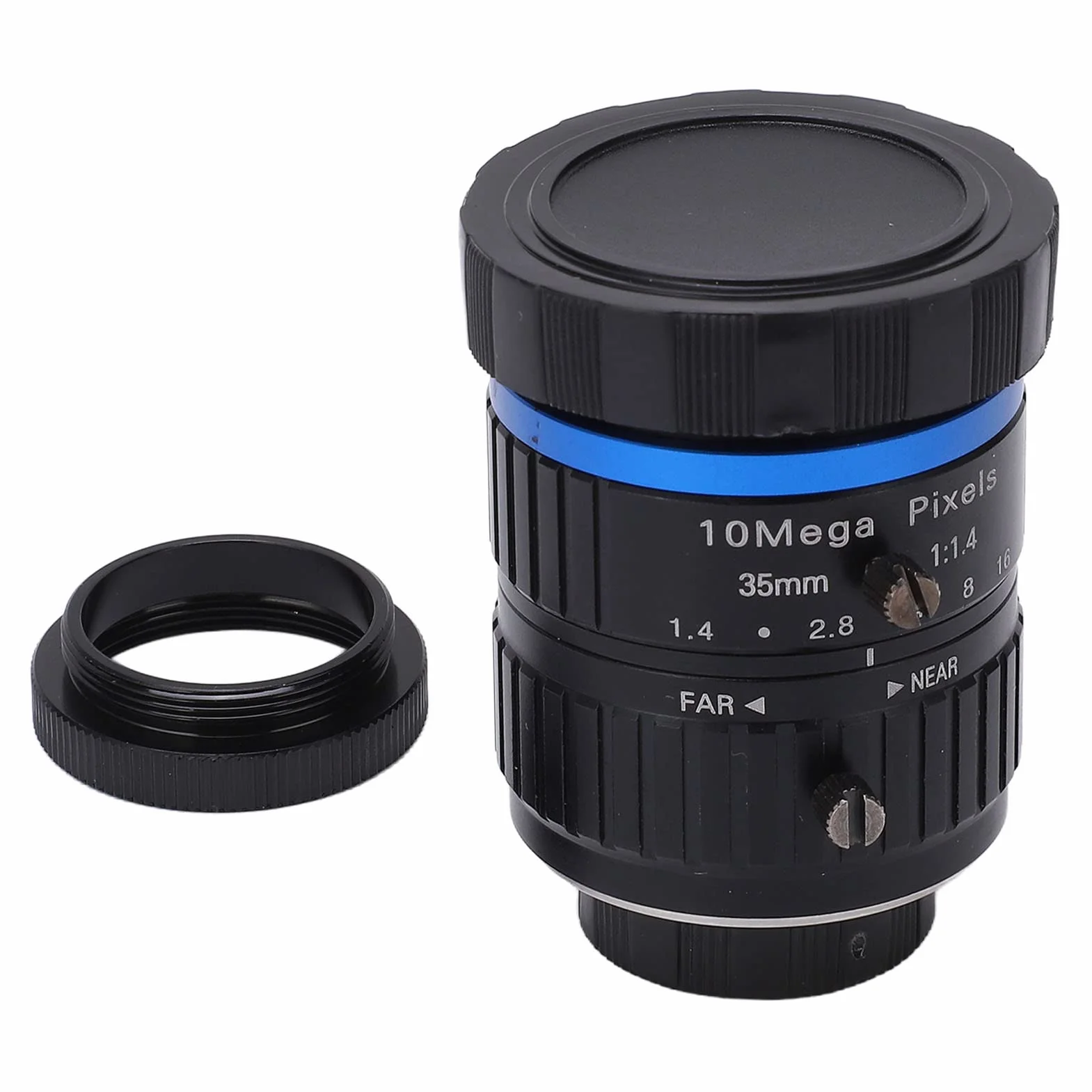 Obiektyw 10 MP z Mocowaniem C, Ogniskowa 35 Mm, Obiektyw z ręczną przysłoną, Niełatwe Zniekształcenie, Wysokiej Jakości Zdjęcia do Kamery Przemysłowej, Ręczne Ustawianie Ostrości