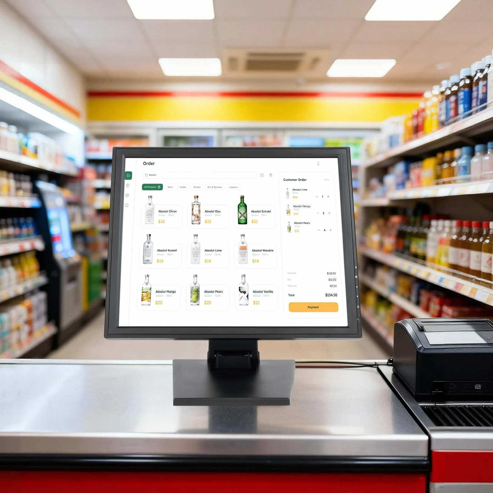 Przenośny monitor | monitor mobilny | ekran dotykowy | 17-calowy ekran dotykowy | rozdzielczość 1280 x 1024 | rezystancyjny 4-przewodowy | złącze USB/VGA | do POS/kasy/gastronomii | w zestawie rysik i