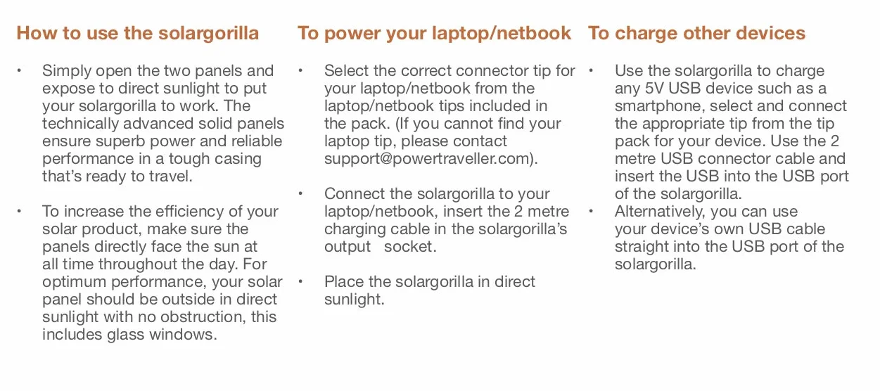 Powertraveller Solargorilla przenośna ładowarka solarna 5 V i 20 V