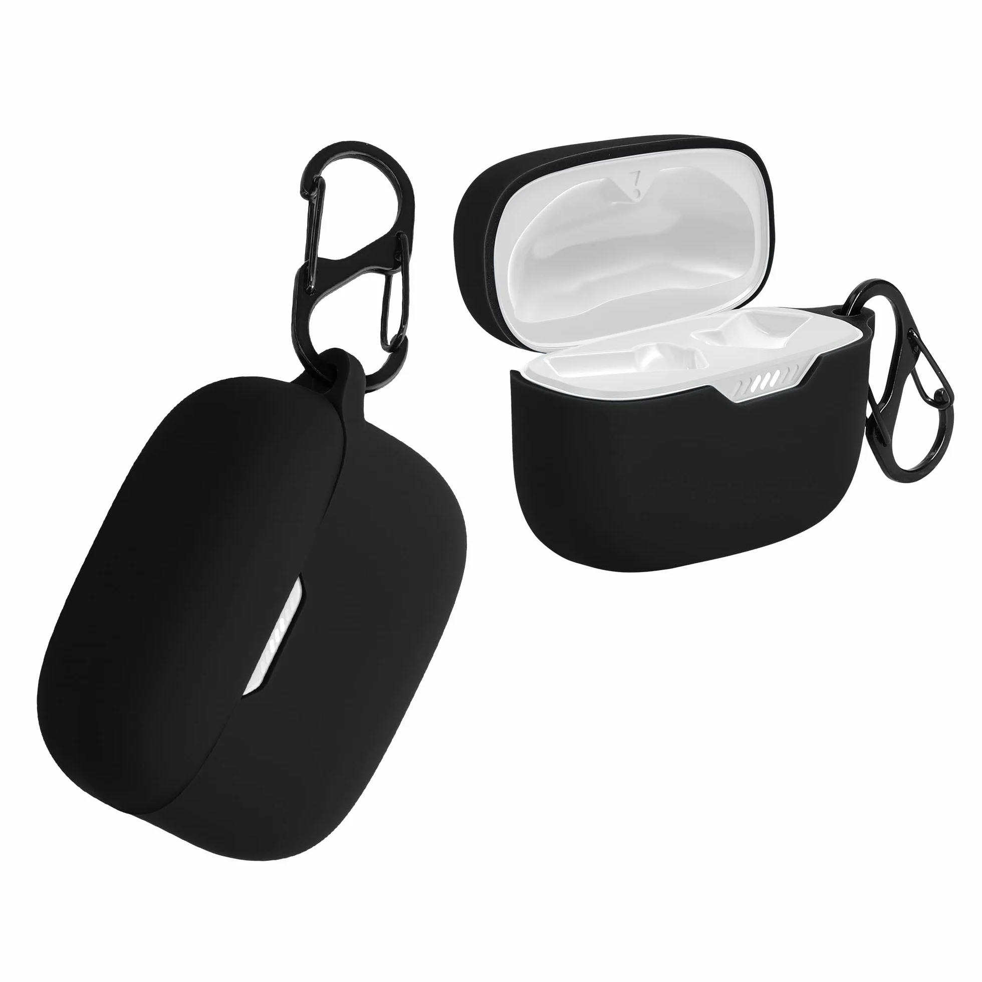 kwmobile Etui kompatybilne z JBL Tune 230 NC TWS / T230NC / T235NC etui - etui na słuchawki - etui silikonowe TPU - etui ochronne w kolorze czarnym
