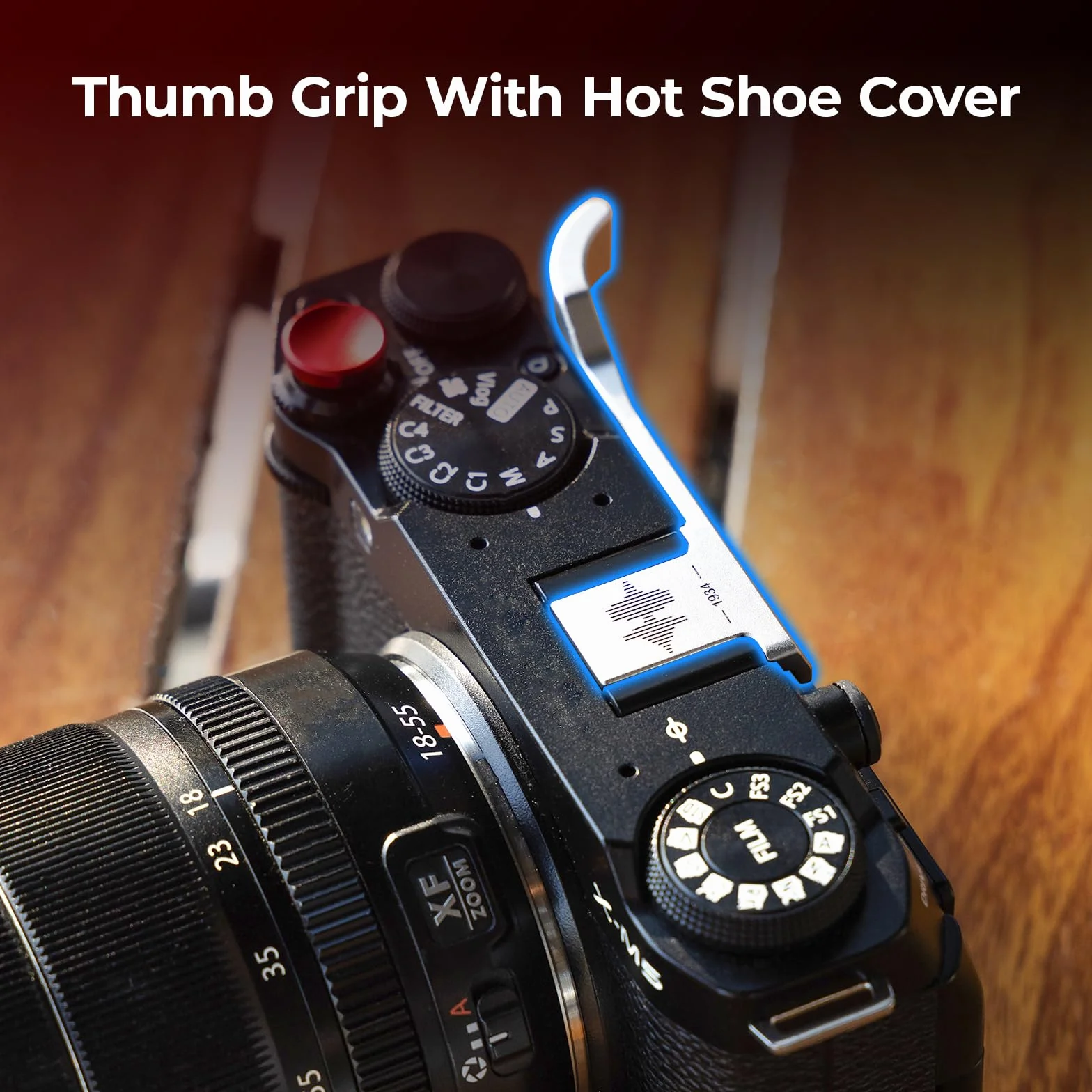 SMALLRIG Uchwyt kciuka z osłoną gorącej stopki do FUJIFILM X-M5 (srebrny) - 4877