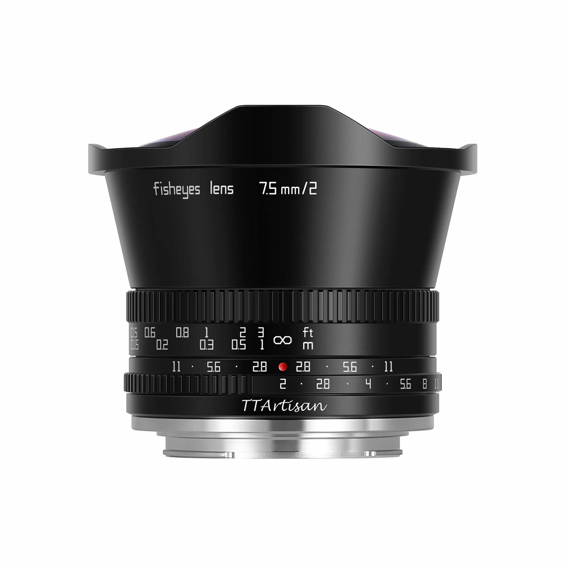 TTARTISAN 7,5mm F2.0 APS-C Obiektyw typu rybie oko z ręcznym ustawianiem ostrości do mocowania Sony E (Bez filtra ND)