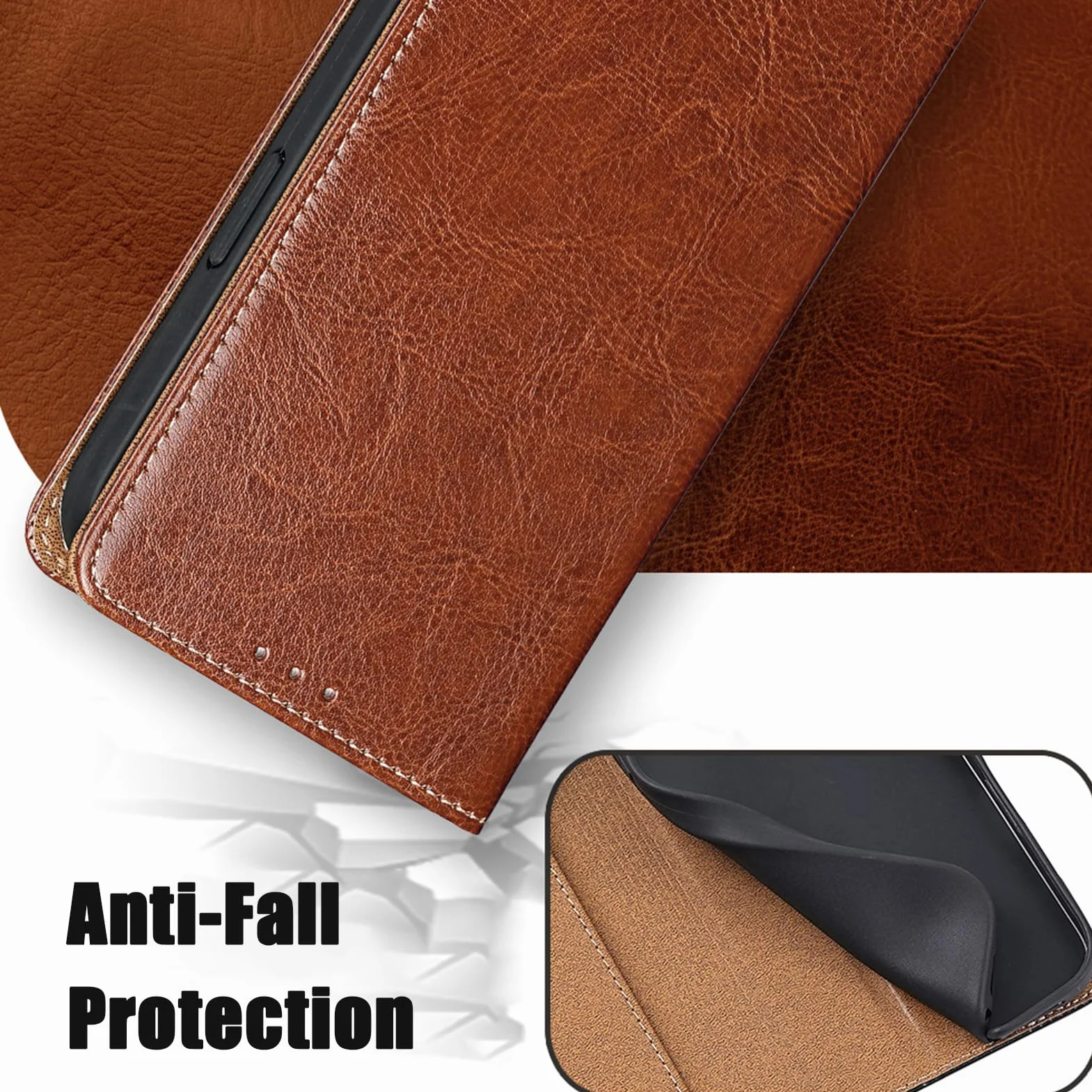 Etui z klapką do Huawei Pura 90 Pro Max/90 Pro, gładka skóra wielofunkcyjny stojak na karty pokrowiec z klapką z TPU miękki pokrowiec, pomarańczowy, 90 Pro