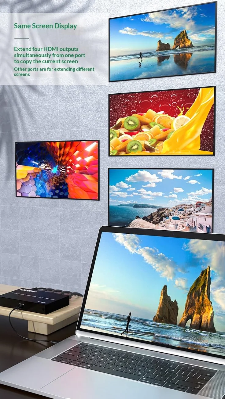 T-C stacja dokująca USB do 4 portów HDMI z kontrolerem ściany wideo