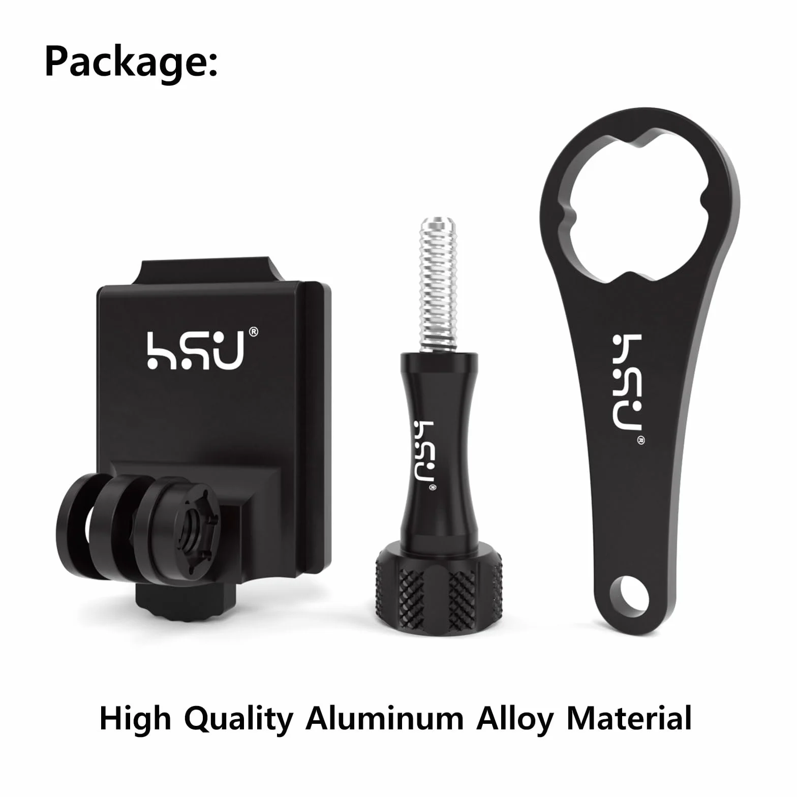 HSU Adapter aluminiowy do kasku NVG kompatybilny z GoPro Hero 13/12/11/10/9/8/7/(2018)/6/5/4 Czarny, DJI Osmo Action i większością kamer akcji