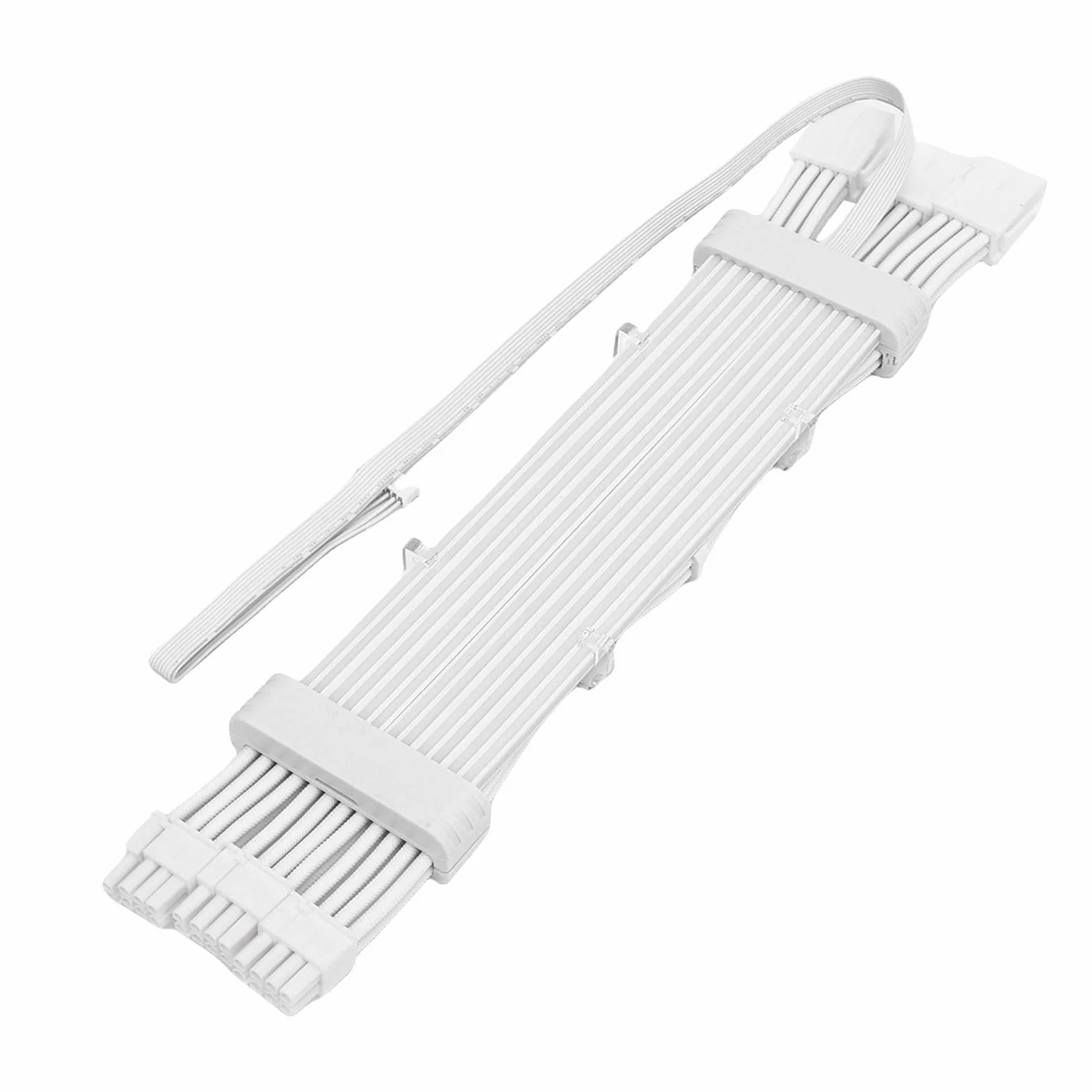 Ejoyous Kabel Zasilacza ARGB Pleciony Silikonowy Przedłużacz Zasilacza RGB 3 X 8 Pinów 120 LED Dwustronne Oświetlenie Elastyczna Konstrukcja do Obudowy Komputera do Gier Konstrukcja GPU (Kontroler