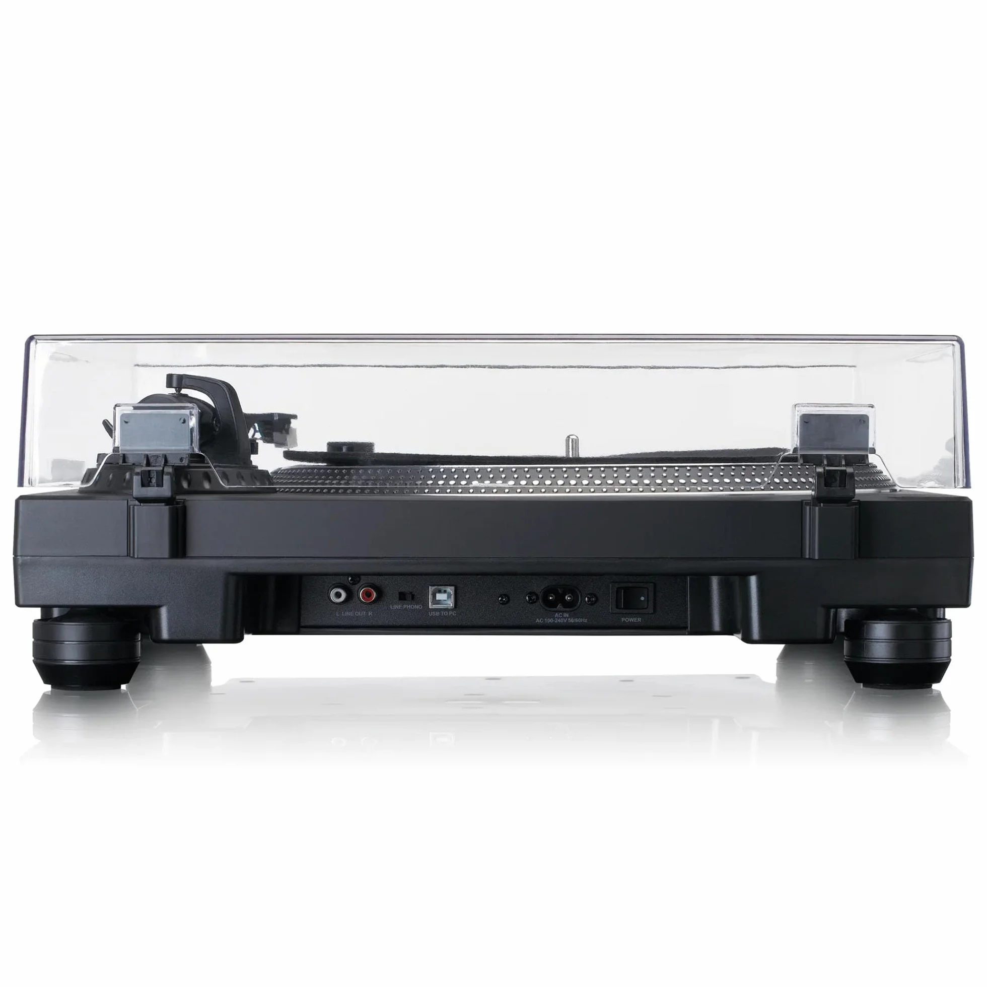 Lenco L-3818BK - gramofon - gramofon - odtwarzacz winylowy | L-3818 - Pitch Control - 33 i 45 obr./min - przedwzmacniacz stereo - USB - wyjście RCA