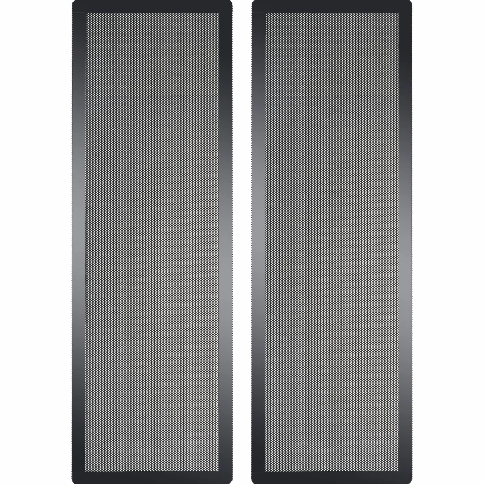 Obudowa komputera 360 mm x 120 mm z filtrem przeciwpyłowym, siatka osłonowa magnetyczna, czarna (2 sztuki)