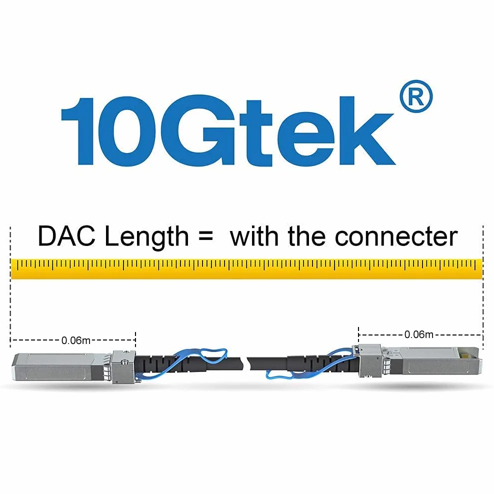 SFP+ DAC Twinax Cable 0.3-Meter(0.98ft), 10G SFP+ to SFP+ Direct Attach Copper Patch Passive Cable for Cisco SFP-H10GB-CU0.3M, Ubiquiti UniFi, TP-Link, Netgear, D-Link, Zyxel, Mikrotik and More