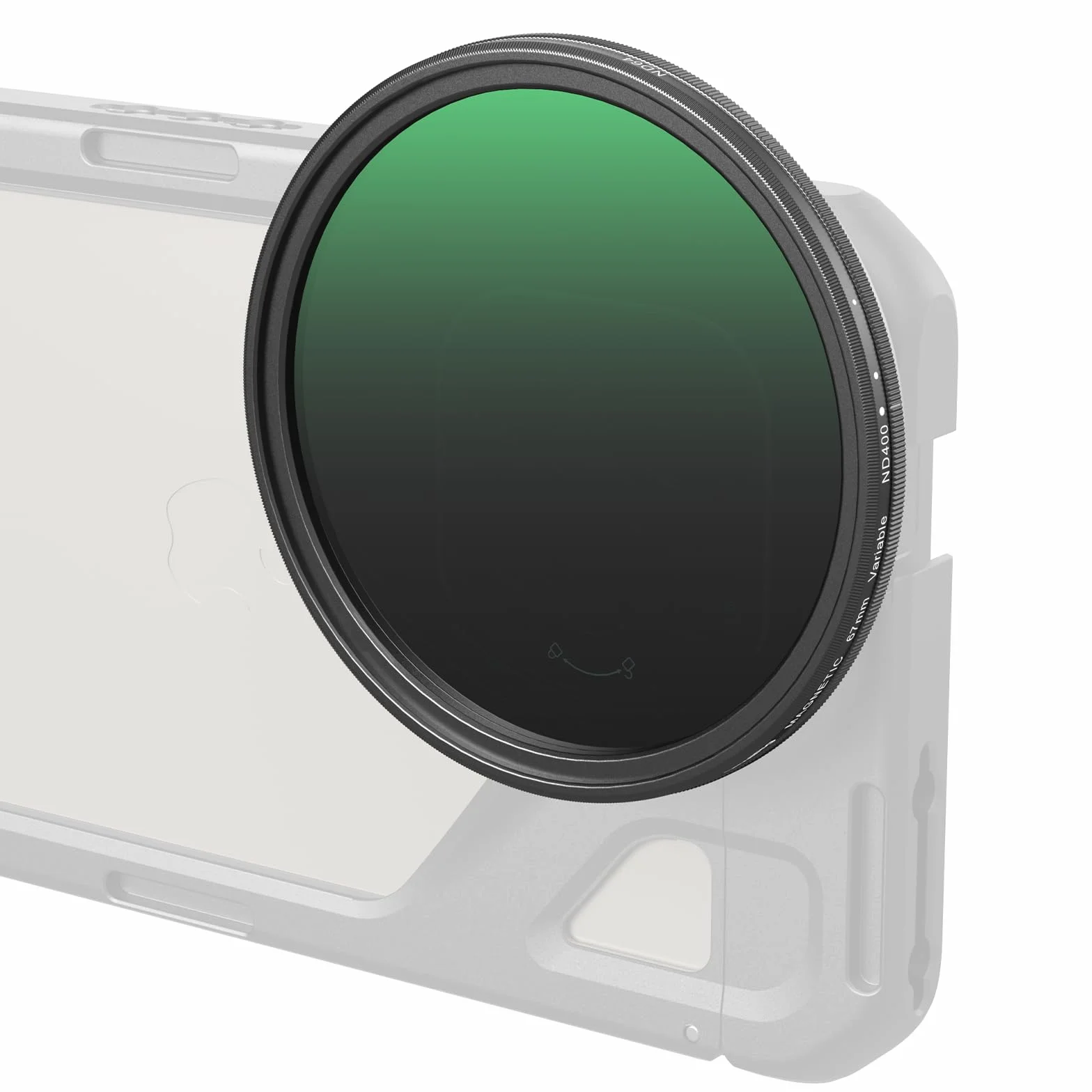 SMALLRIG Magnetyczny filtr VND 67 mm ND64-ND400 (6-9 stop), regulowany filtr ND do obiektywów aparatu iPhone 17/16/15 i 67 mm, szkło optyczne No X Cross HD, z adapterem gwintowanym - 5169