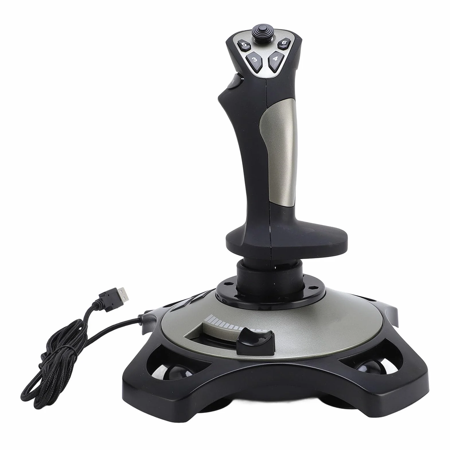 Symulator Lotu Kontroler Typu Joystick Przewodowy Drążek Sterowy USB z Wibracjami, przepustnicą i Programowalnymi Przyciskami do Gier Komputerowych z Systemem 7/8/10/11