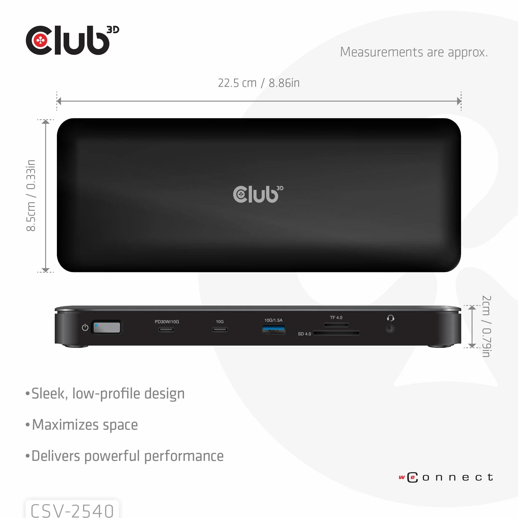 Club3D CSV-2540 14-1 USB-C Quad-Display stacja dokująca
