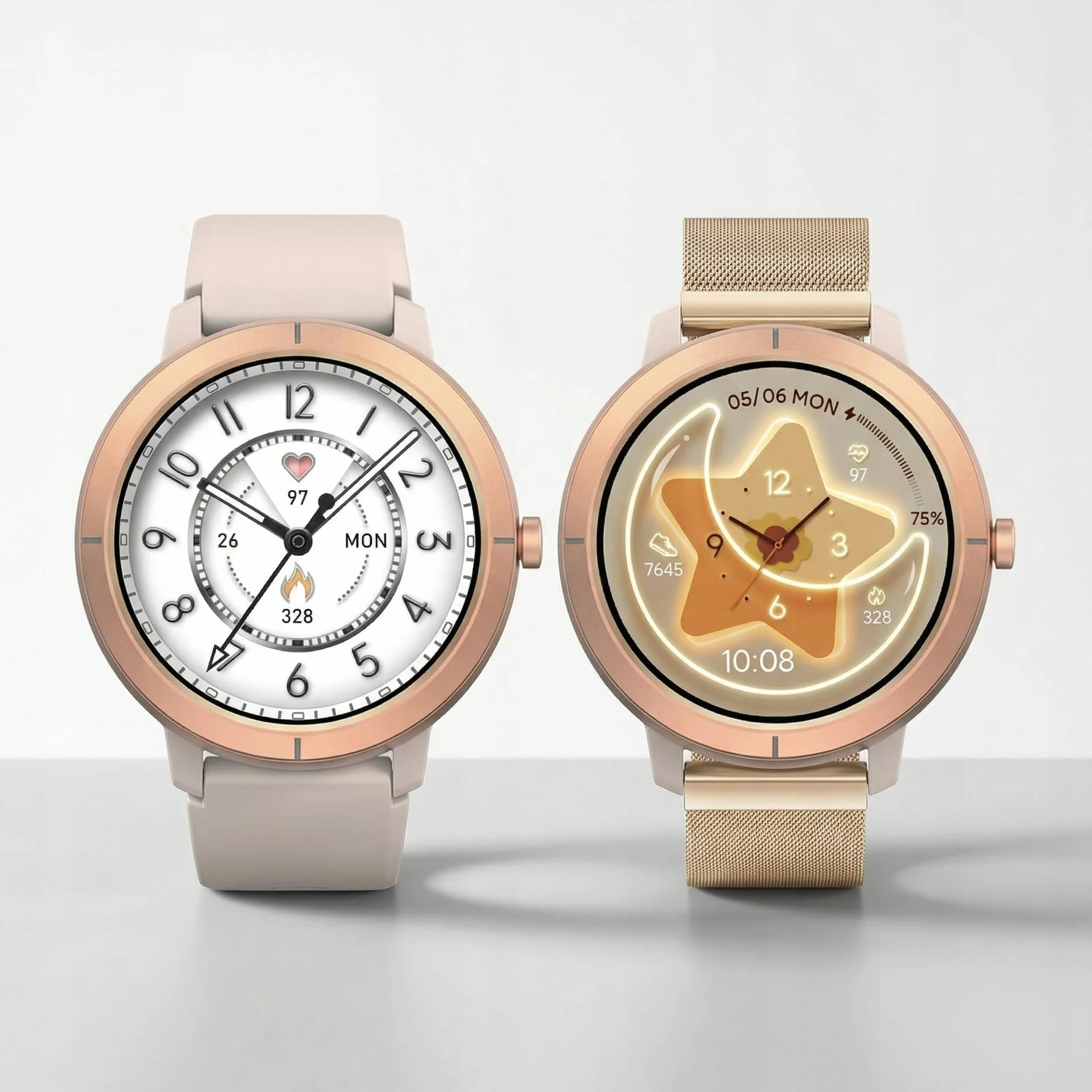 SMARTWATCH DAMSKI WODOODPORNY ZEGAREK MENU PL GPS AMOLED PULS SPORT 4 PASKI