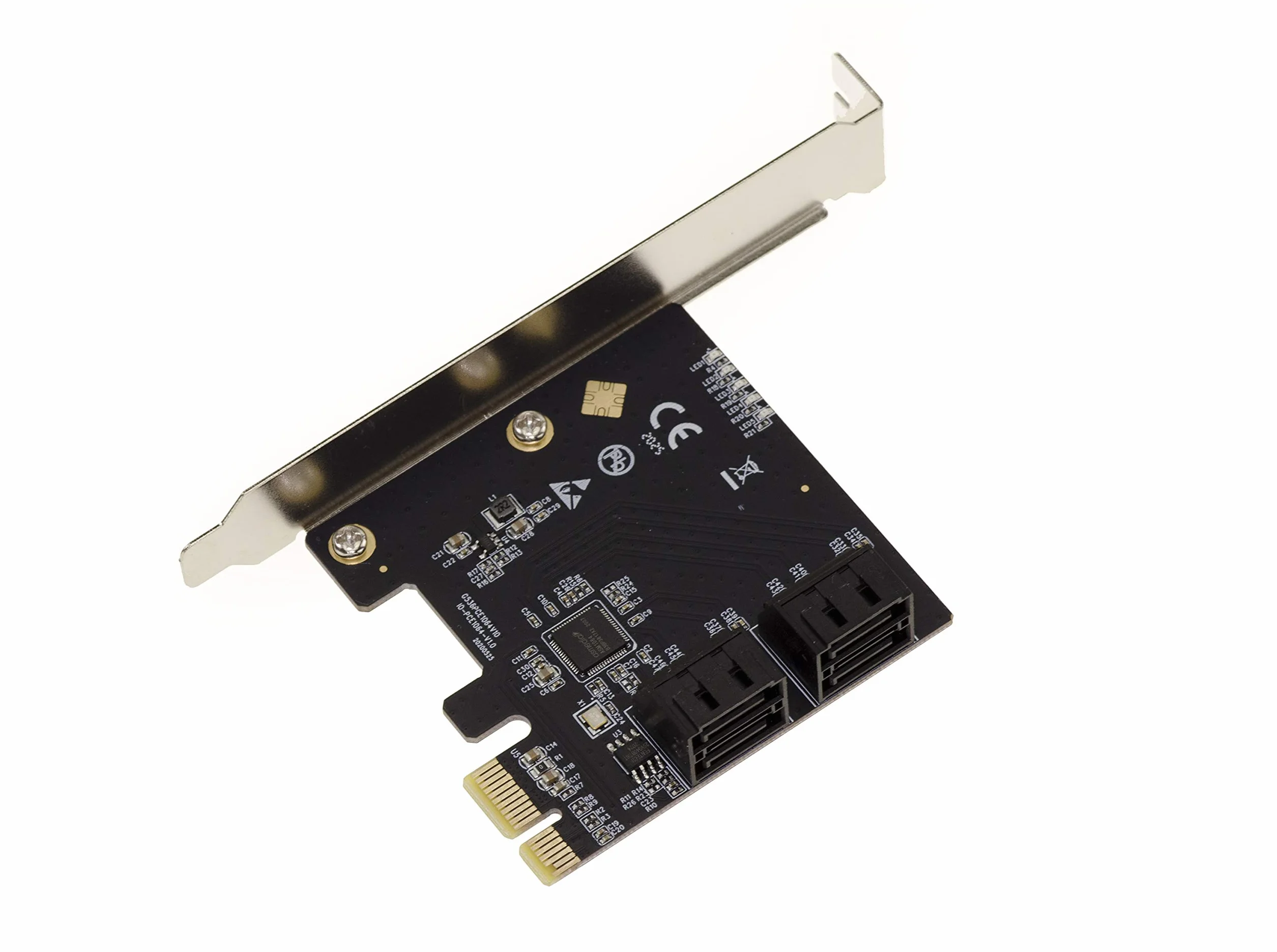 KALEA-INFORMATIQUE 4-portowa karta kontrolera dysków SATA PCI Express PCIe x1 z obsługą AHCI i UEFI. Chipset ASM1064