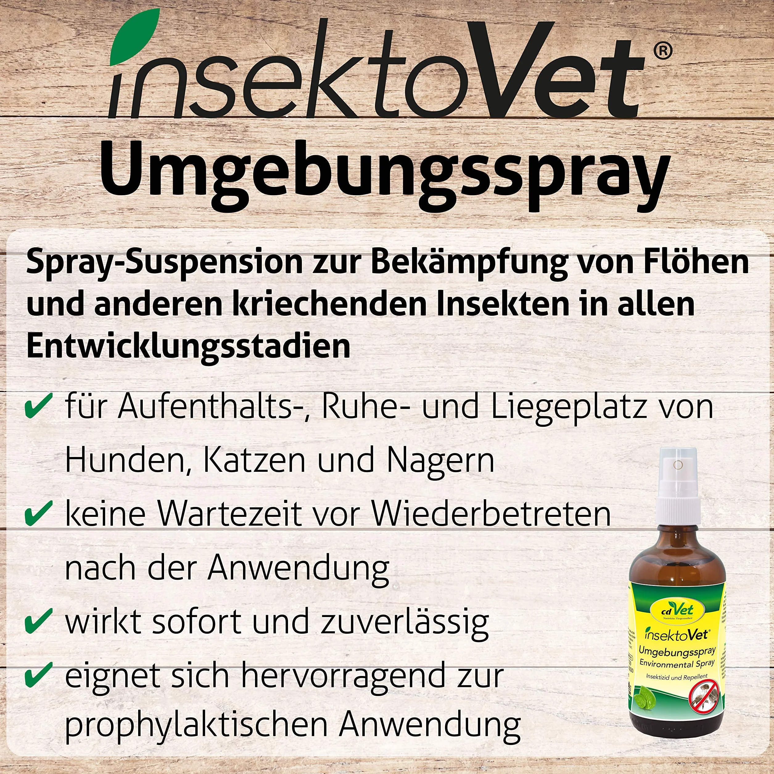 cdVet Naturprodukte FleaEx Umgebungsspray 100 ml - pies i kot - działa przeciwko pchłom, kleszczom, roztoczom - na wszystkich etapach rozwoju - walczy szczególnie w domu, cumowaniu, kocu, niezawodny -