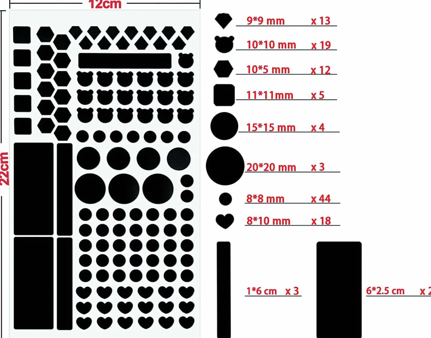 2PCS naklejki blokujące światło, naklejki ściemniające światło led, Ściemnianie światła 80% ~ 100% Blackout Stickers dla elektroniki, TV, Routers, zegary z 1PCS pęsety (biały i czarny)