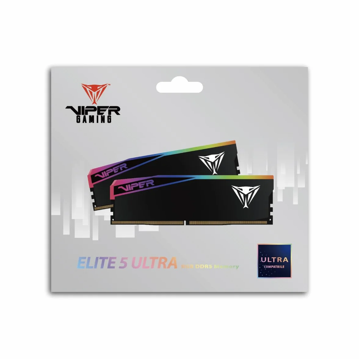 Patriot Viper Elite 5 Ultra Gaming RGB DDR5 RAM 64 GB (2 x 32 GB) 6400 MT/s CL32 1,4 V UDIMM zestaw pamięci do gier komputerowych kompatybilny z Intel XMP AMD Expo - VEUR564G6432K