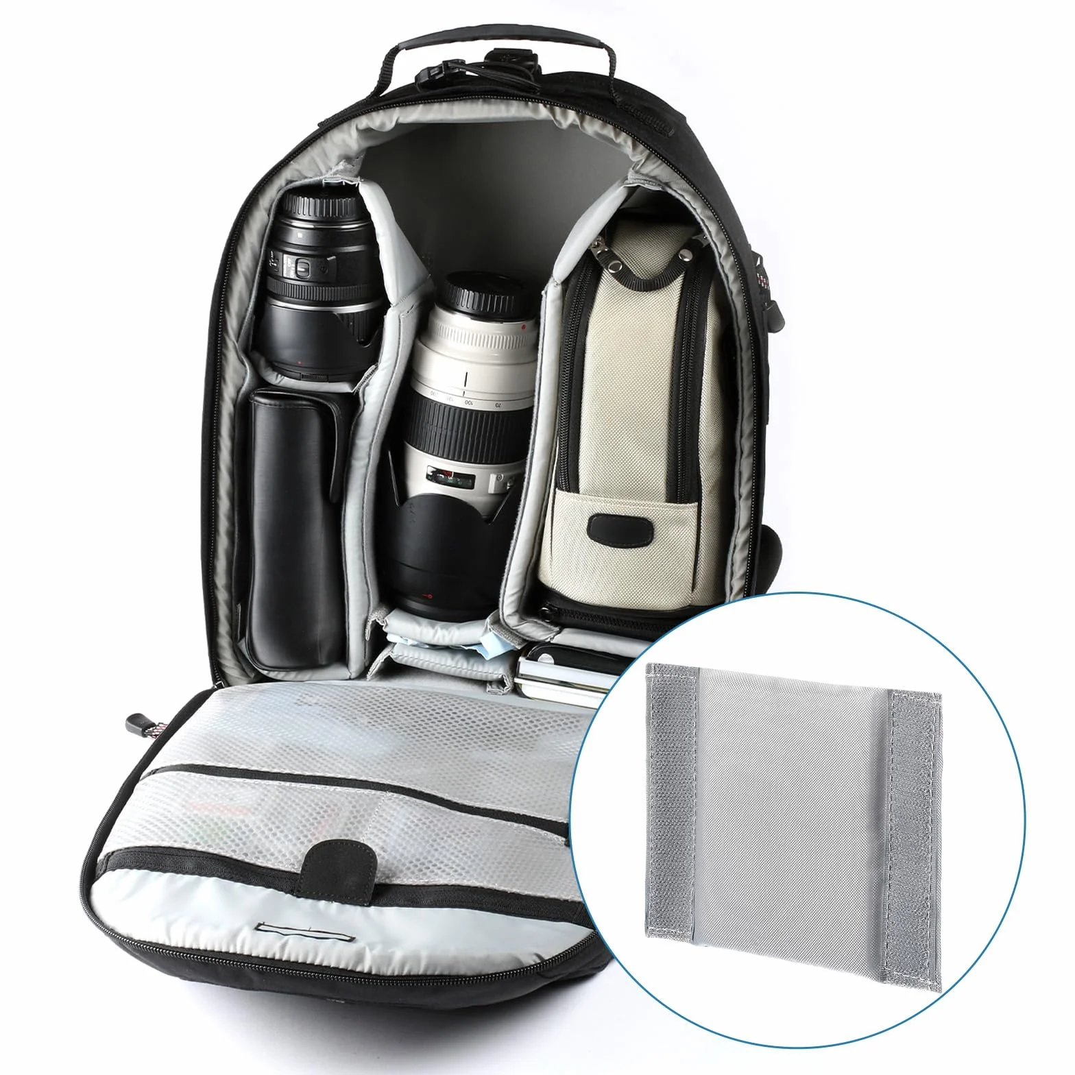 PATIKIL Przegroda torby na aparat, 3 szt. 12 cm x 9 cm x 0,8 cm, odporne na wstrząsy wkładki do torby na aparat, podkładka separacyjna, soczewka ochronna do aparatu Nikon, DSLR, organizer, uniwersalna