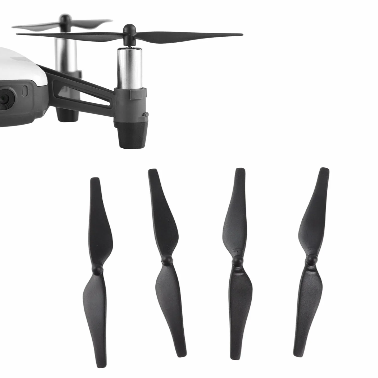 4 pary 2 ostrza śmigło quadcopter ostrze śmigła z włókna węglowego odpowiednie do akcesoriów dronowych (czarny)