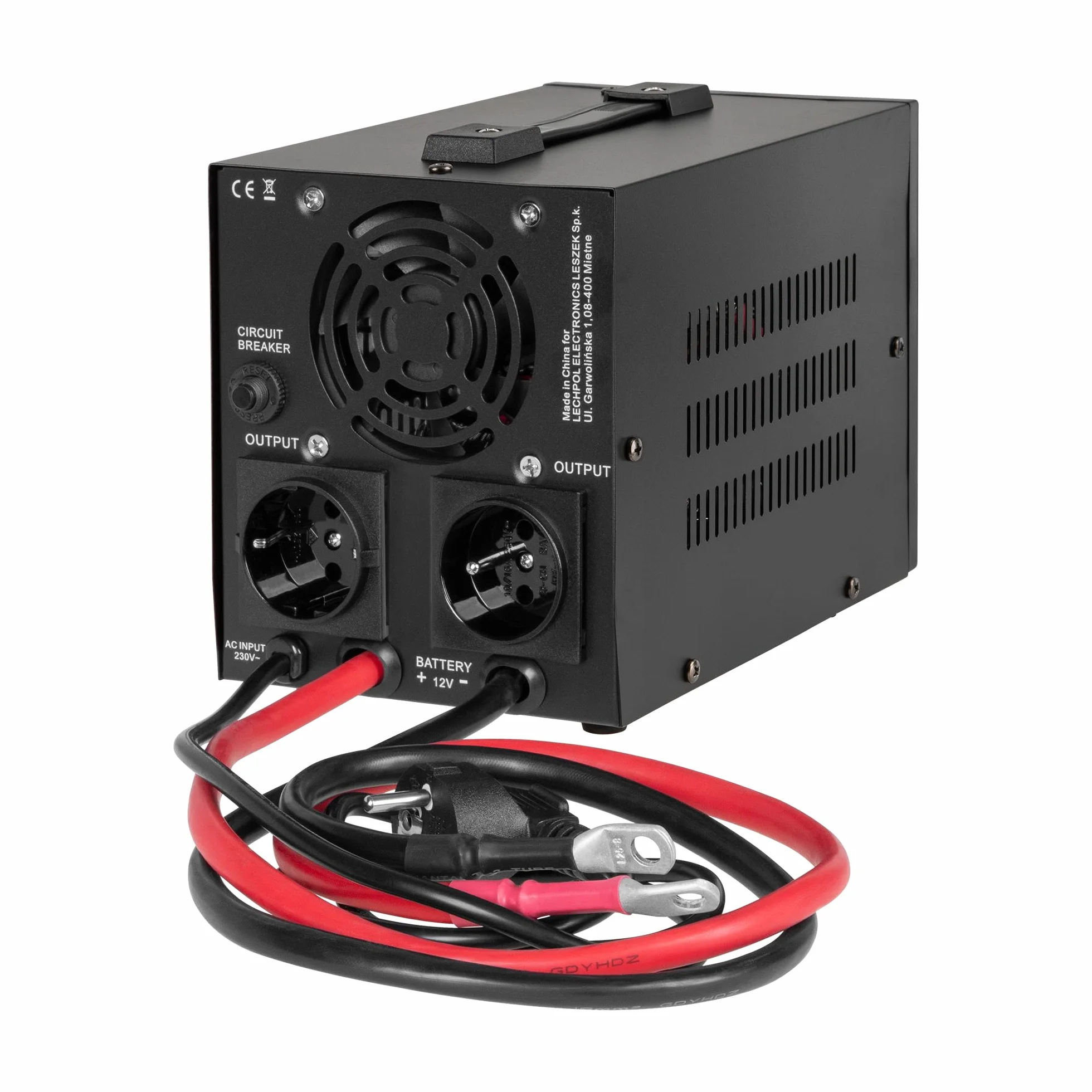 KEMOT Zasilacz Awaryjny PROsinus-800-LFP4 Przetwornica z Czystym Przebiegiem Sinusoidalnym i Funkcją Ładowania 12V 230V 800VA/500W