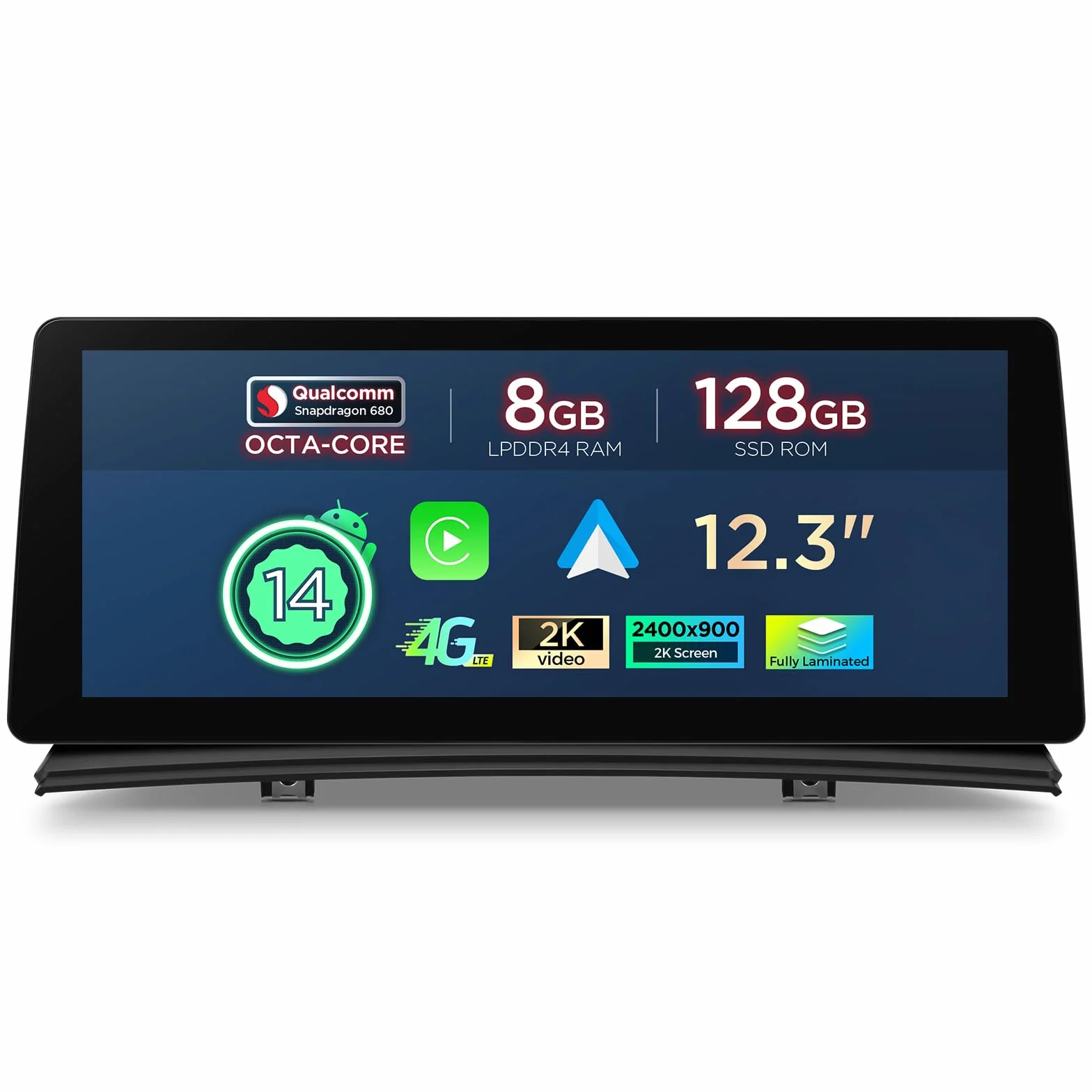 XTRONS Radio samochodowe z systemem Android 14 do BMW X3 E83 (2004-2009) z systemem M-Ask, Qualcomm 680 Octa Core 8+128, odtwarzacz multimedialny 12,3", 2K IPS, wbudowany 4G LTE Car Play Android Auto