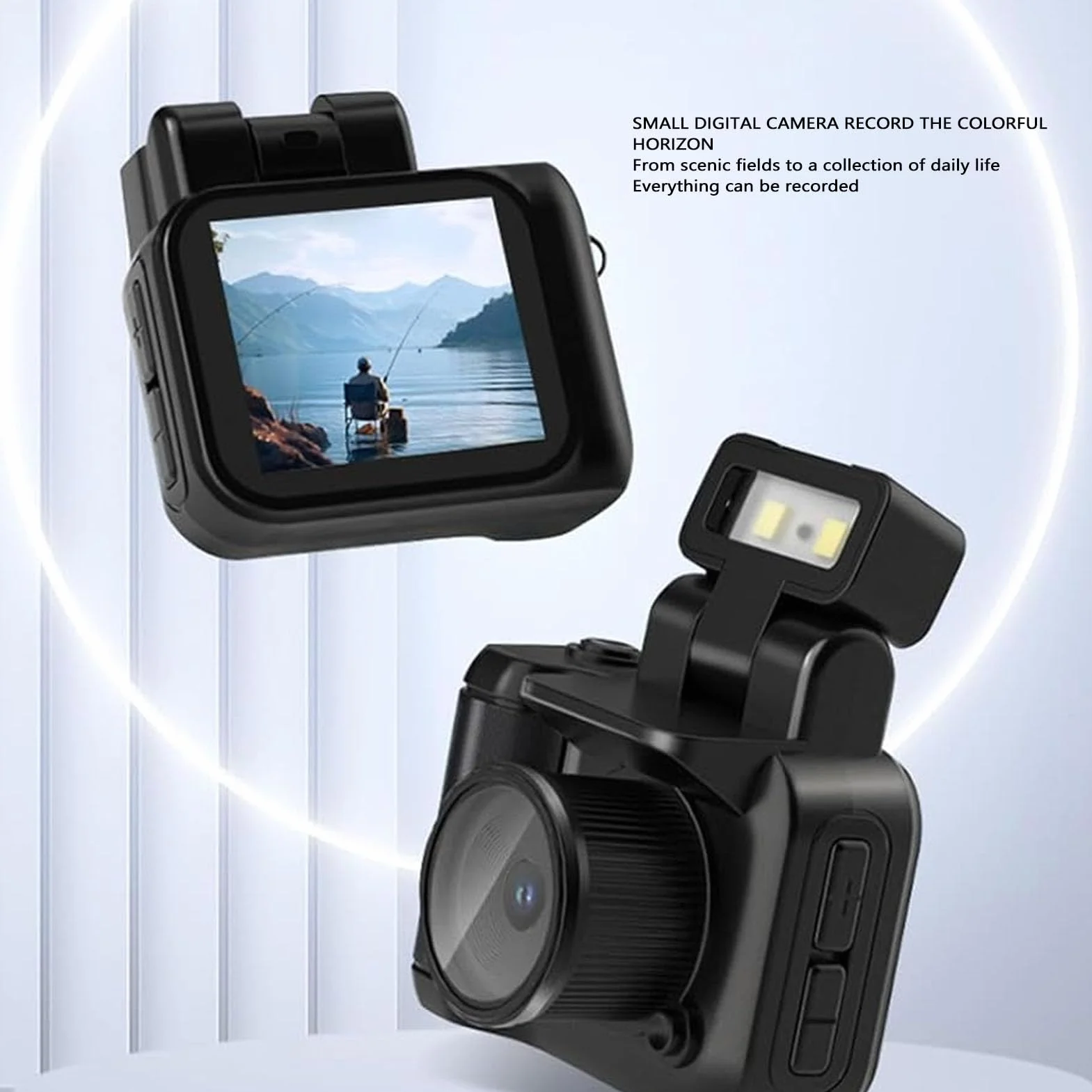 Mikrokamera Cyfrowa CCD, 2MP 1080P Minikamera Cyfrowa Rozdzielczość 3760x2128, 160° Szeroki Kąt, Kompaktowa Przenośna Kamera na Klucze (128G Mała karta pamięci)
