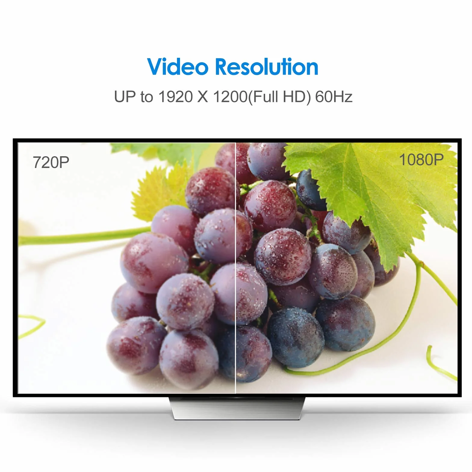 Rankie Adapter HDMI na VGA, pozłacany 1080P HDTV konwerter z audio i kablem do ładowania micro USB, czarny