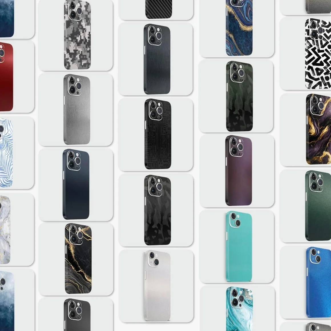 Skins kompatybilna z iPhone 16 Pro i 16 Pro Max, Skin folia ochronna 360° Full Coverage lub Only (tylko tył, czarny karbon, iPhone 16 Pro)