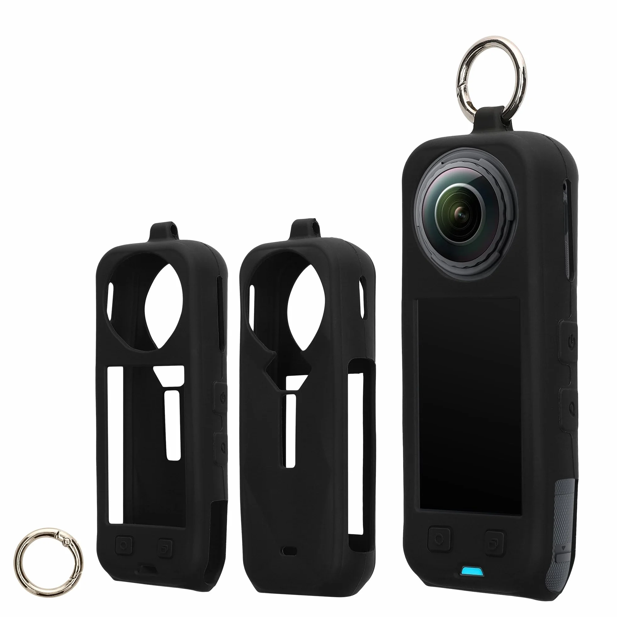 kwmobile Silikonowe etui kompatybilne z Insta360 X5 - etui ochronne na aparat - czarne