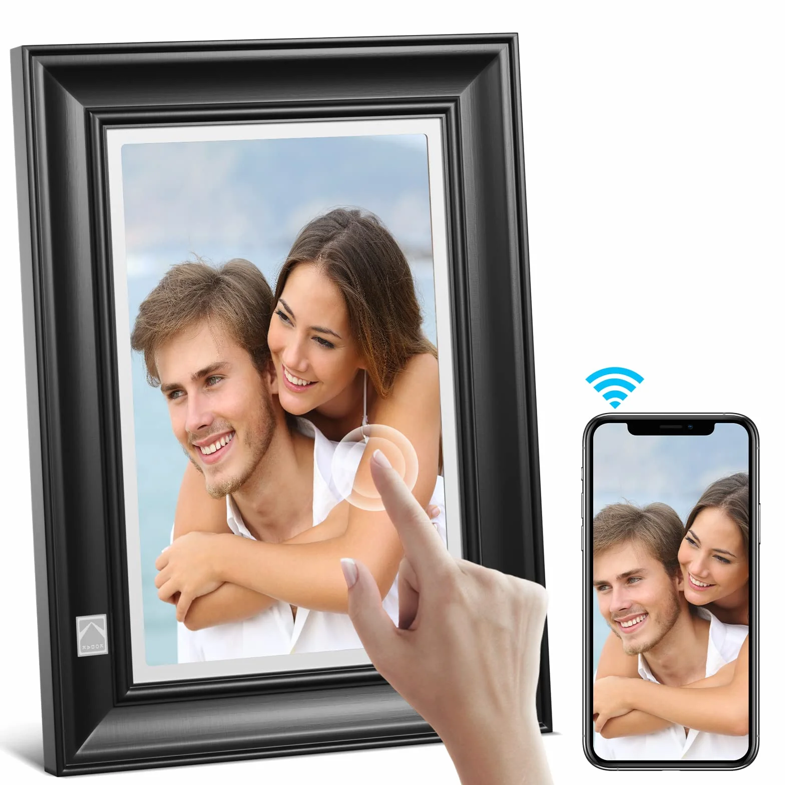 Cyfrowa ramka na zdjęcia WiFi, HD 1920 x 1200 KODAK Touch, elektroniczna ramka na zdjęcia 10,1", inteligentna elektroniczna ramka na zdjęcia z pamięcią 32 GB