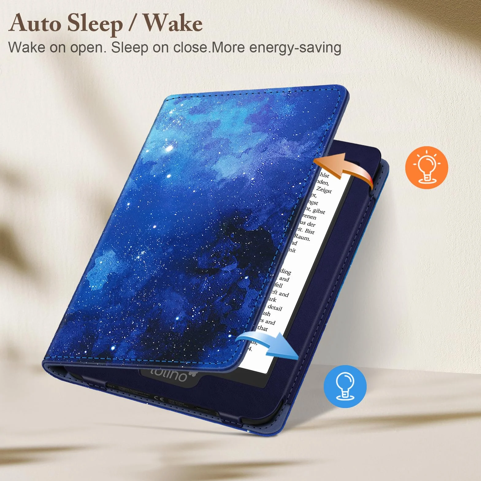 FINTIE Etui stojące do 6" Kobo Clara Colour (2024) /Clara BW (2024) /2E (2022) eReader - Premium etui ze skóry poliuretanowej z funkcją automatycznego uśpienia/budzenia z gniazdem na karty i paskiem