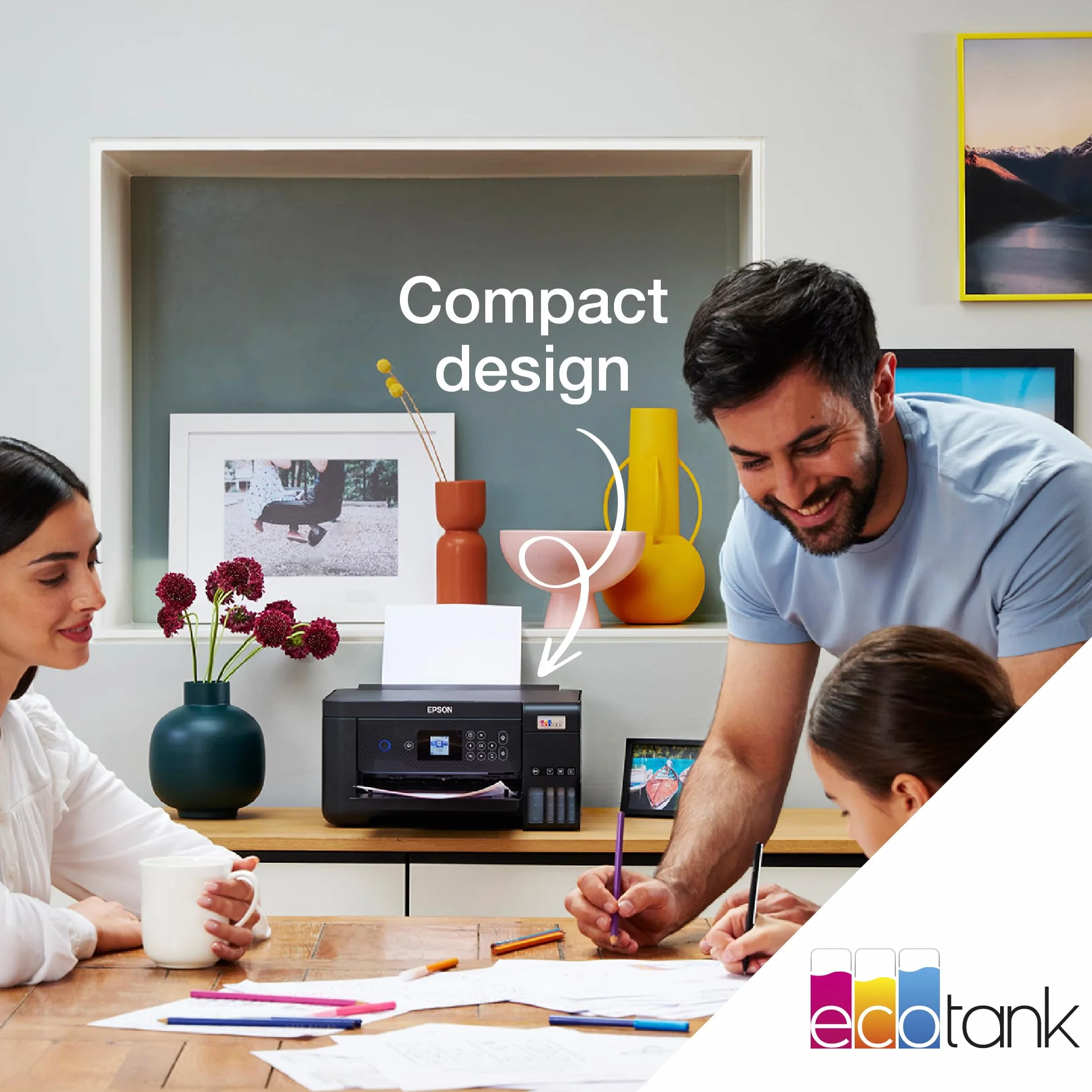 Epson EcoTank ET-2850 Drukarka zbiornika atramentowego Wi-FI do druku/skanowania/kopiowania, do 3 lat atramentu w zestawie