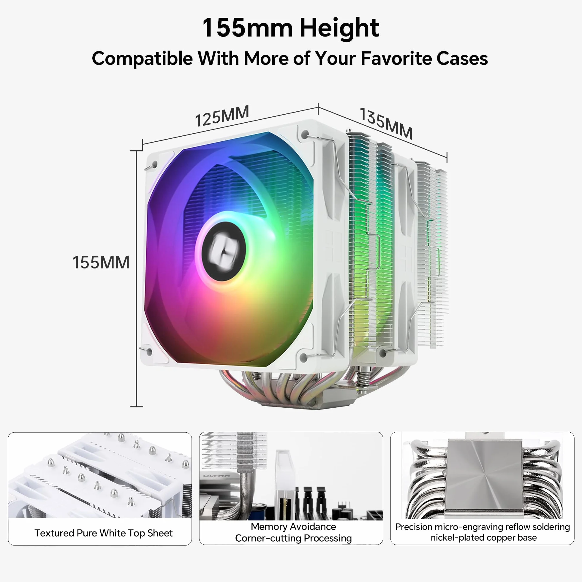 THERMALRIGHT Peerless Assassin 120 SE ARGB V2 wentylator chłodzący CPU, 6 rur cieplnych, technologia AGHP Gen 5.0, 1850 obr./min, wentylator PWM 120 mm, do Intel 1851/1700, AMD AM4/AM5
