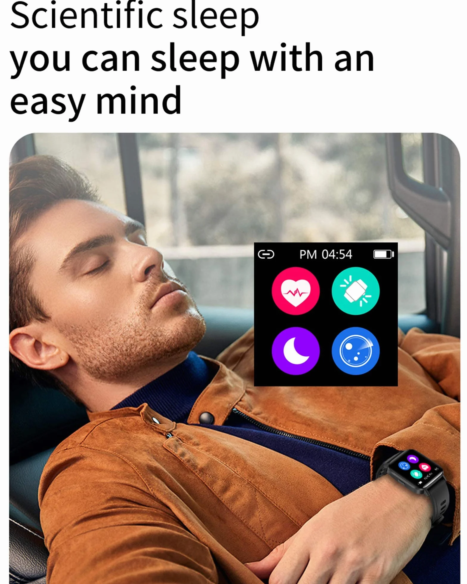 Inteligentny zegarek na Androida iOS Inteligentne zegarki dla mężczyzn Kobiety IP68 Wodoodporny smartwatch sportowy Monitor aktywności fizycznej Tętno Monitor snu Ekran dotykowy Czarny (czarny) little