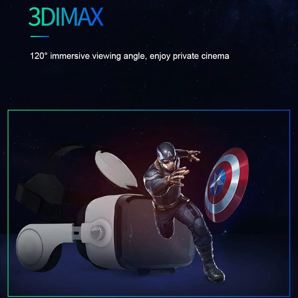 Okulary 3D, Virtual Reality, zestaw słuchawkowy, ochrona oczu, okulary VR do filmów 3D i gier, kontroler Bluetooth do iPhone 13 Pro Max/13 Pro/13/12/11, do Samsung Galaxy S21, Huawei, X. iaomi-Seria nie