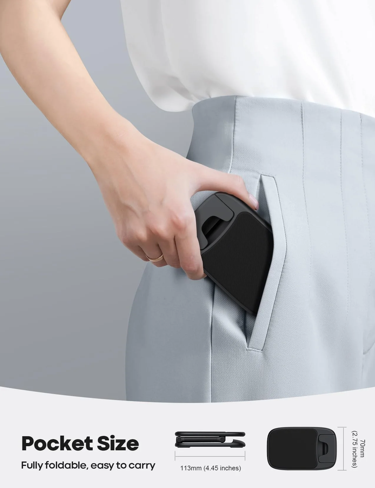 Lamicall Zginała stółka dla telefonu do biurka - Regulowana wysokościami podest dla telefonu na iPhone 16 15 14 13 12 11 Pro Max Plus Mini, Xs, XR, X, Galaxy,Telefony mobilne o rozdzielczości 4-8 cali