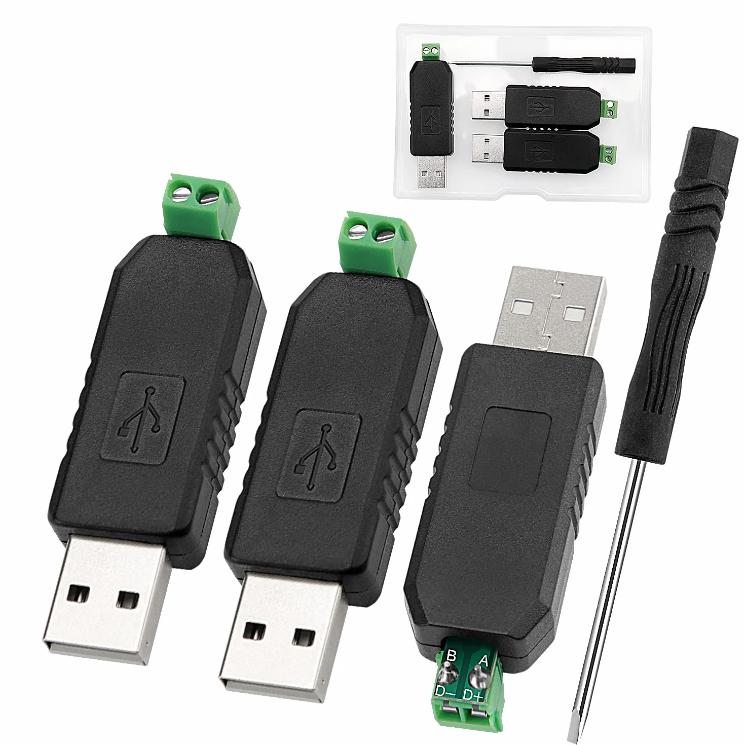 VooGenzek 3 Sztuk USB do RS485 konwerter Adapter, obsługuje Win7 XP Vista Linux Mac OS