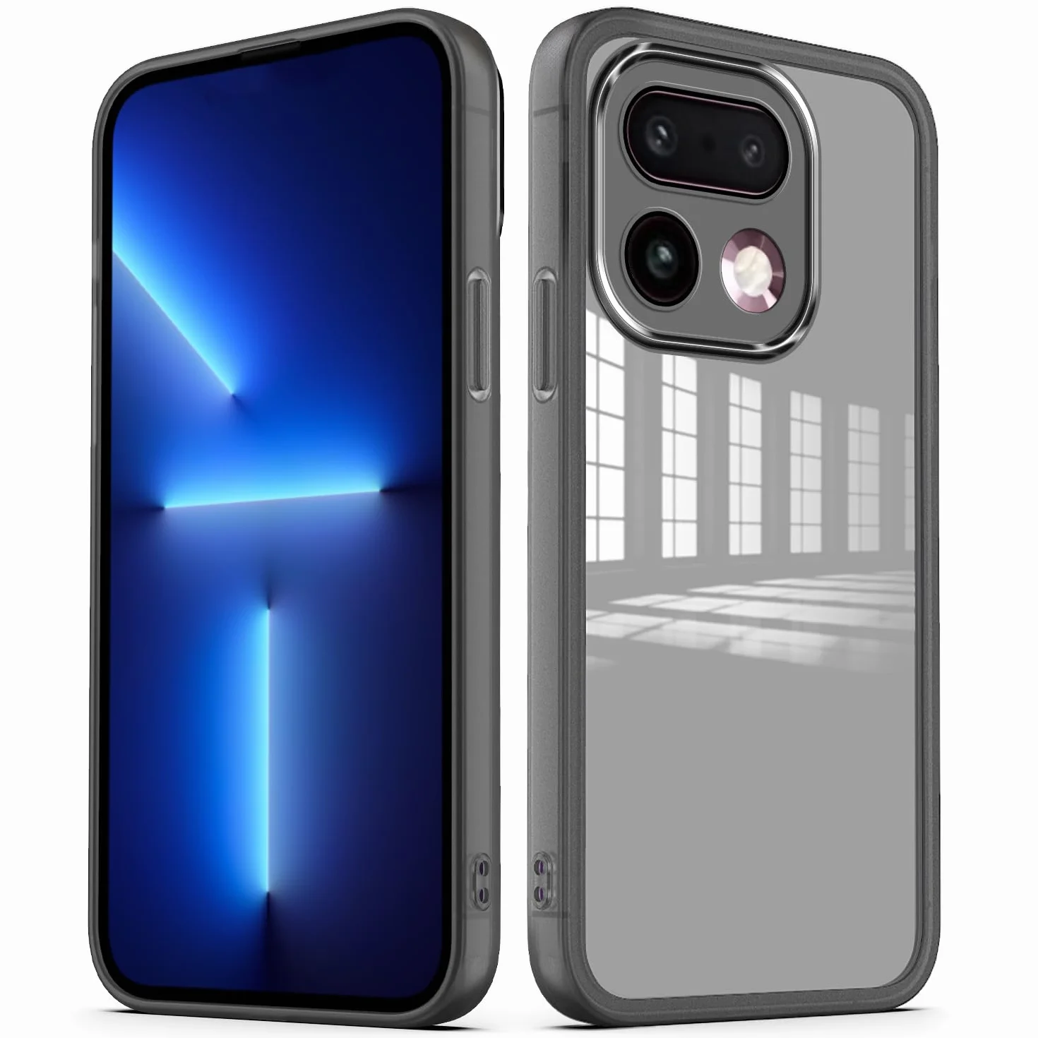 YUXING Przezroczyste etui do Realme 16 Pro Plus / 16 Pro+ 5G z osłoną obiektywu aparatu, miękkie, ultracienkie, smukłe, odporne na wstrząsy, czarne