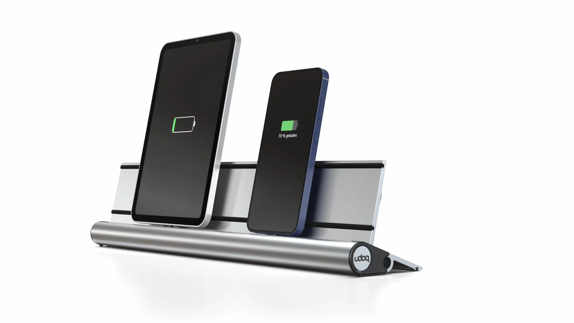 udoq Stacja ładująca USB-C 400 do wielu urządzeń, z ładowarką Power Delivery Charger, do smartfonów i tabletów, wysokiej jakości konstrukcja 4 mm aluminium