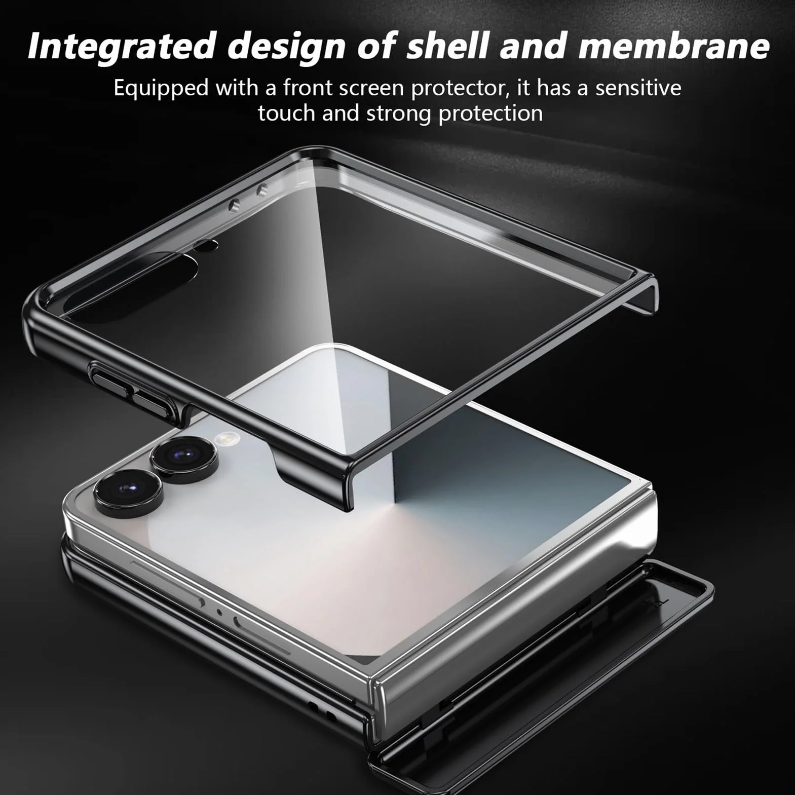 Cienkie etui do Samsung Galaxy Z Flip 8, pierścień powlekany na zamek błyskawiczny, magnetyczny ochraniacz ekranu, fioletowy, Flip 8
