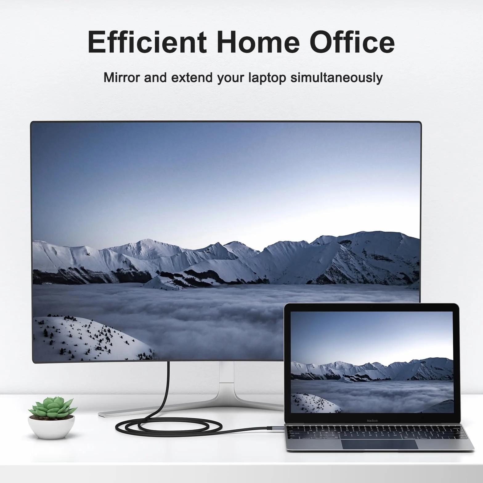 Mugust Kabel USB C na DisplayPort 1.4, 8K, 60 Hz, 30 Hz, 4K, 240 Hz, 144 Hz, HDR, VRR, Thunderbolt 4, 3, DP1.4, kabel kompatybilny z iPhone 17 MacBook Pro Air M2 Mac mini M4 iPad Pro Air 5 Surface Pro
