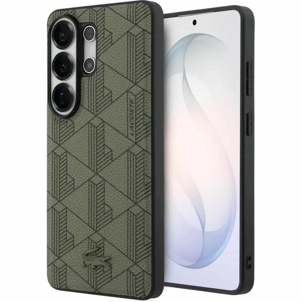 CG MOBILE Lacoste Monogram PCW, mieszanka kompatybilna z MagSafe etui do Samsung Galaxy S26 Ultra (Khaki)