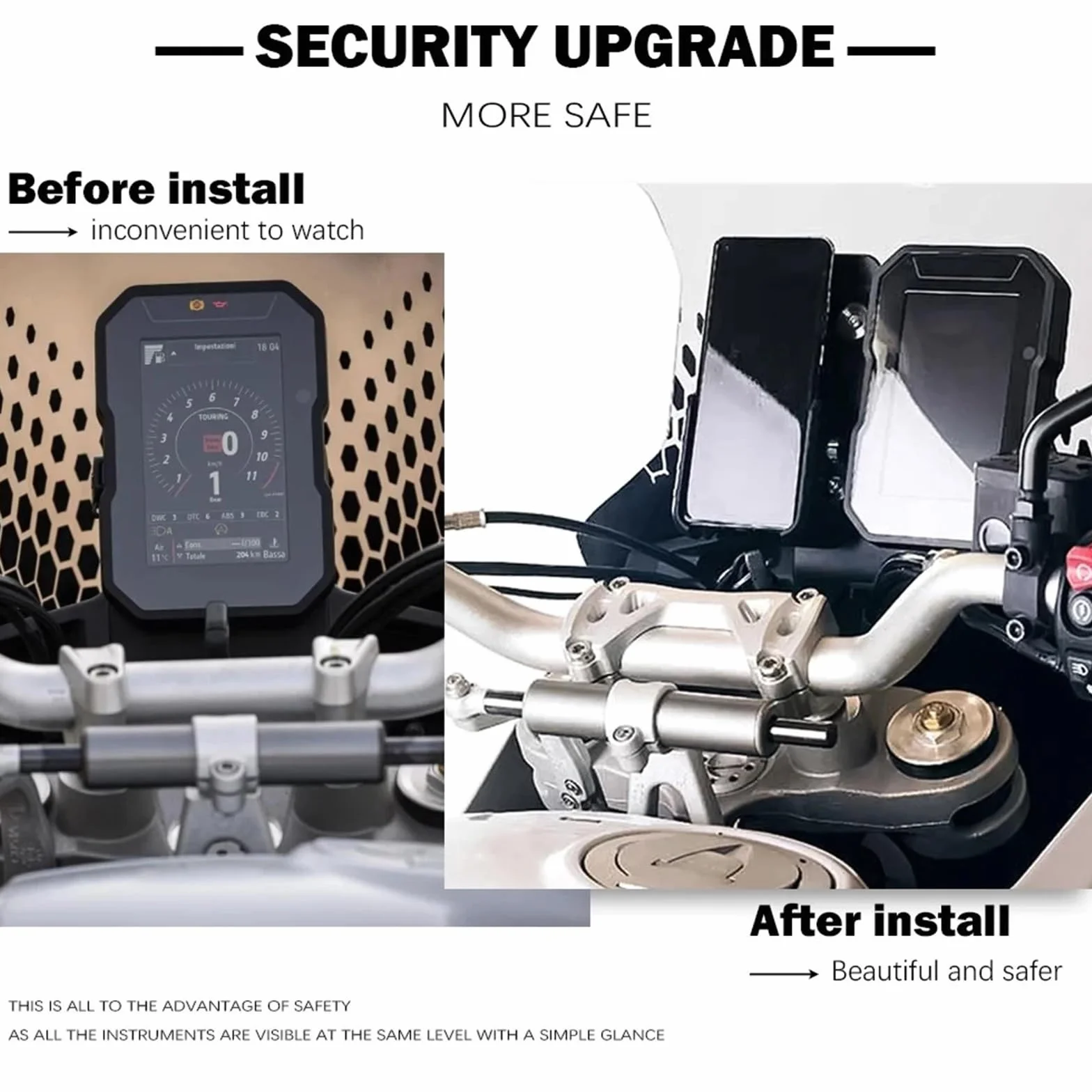 Uchwyt do nawigacji GPS Uchwyt antywstrząsowy do telefonu komórkowego, pasujący do Ducati Desert X, akcesoriów GPS, stabilizatora GPS do motocykla i nawigacji